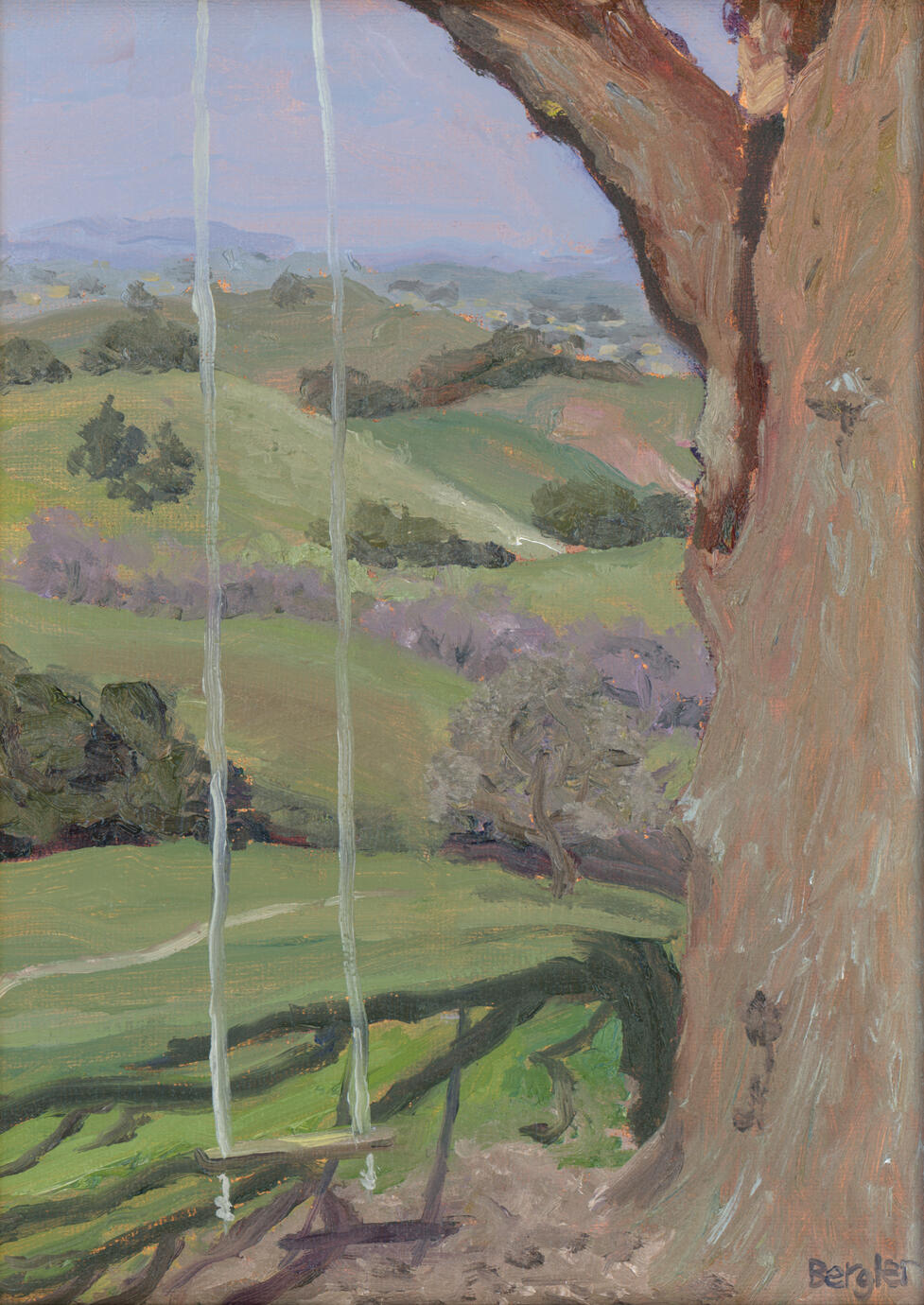 Browns Valley Swing Vacaville,CA 5x7 oil $180
