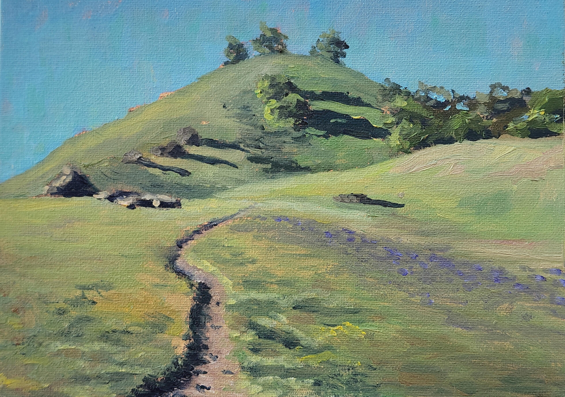 The Hills Are Calling Vacaville,CA 5x7 oil $180