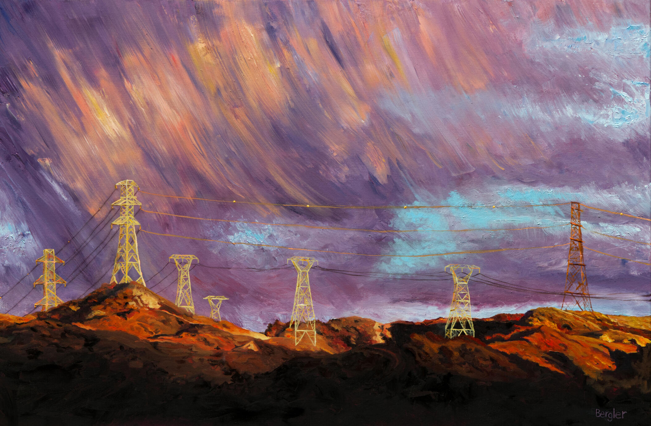 Valencia Sunset Valencia,CA 36x24 oil $2300