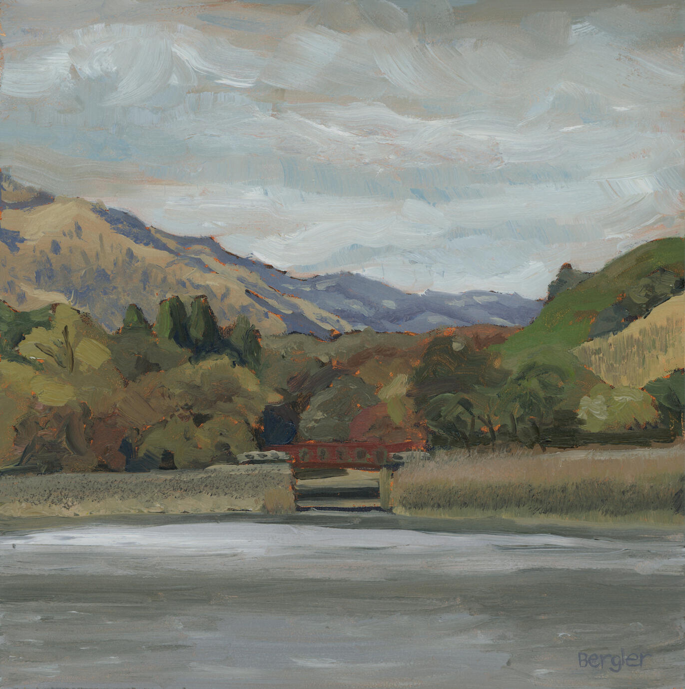 Peña Adobe in Autumn Vacaville,CA 6x6 oil $180