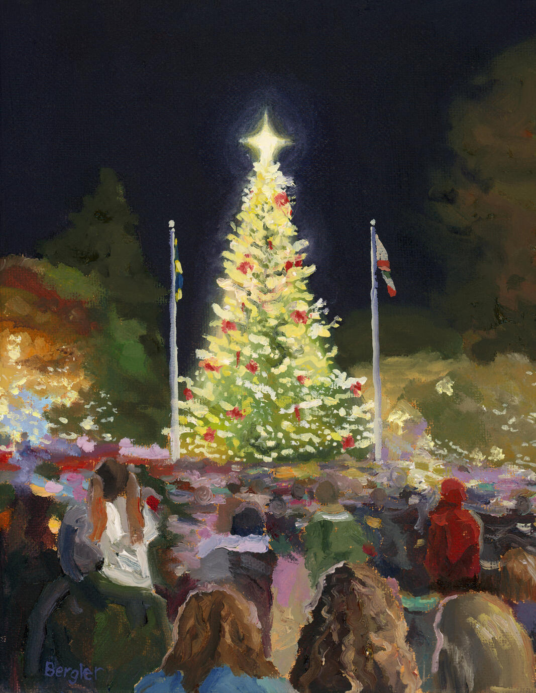 Merriment on Main Vacaville,CA 8x10 oil $300
